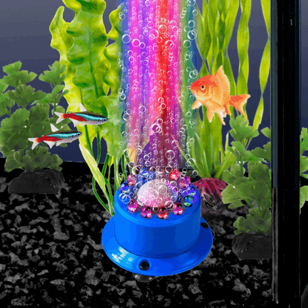 Cascade Multicolor Rainbow LED Air Stone for Aquariums, 2.5” Diameter - Image 7