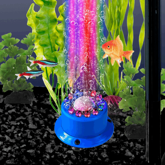 Cascade Multicolor Rainbow LED Air Stone for Aquariums, 2.5” Diameter - Image 7