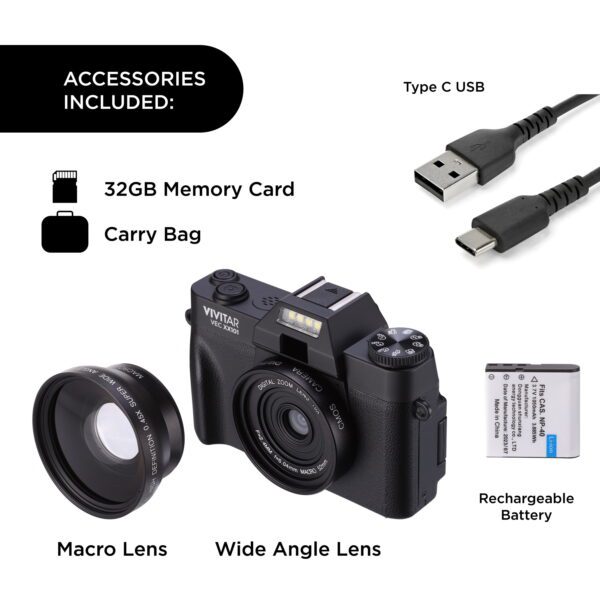 4K Digital Camera with 8X Digital Zoom and 3" LED Display - Image 7