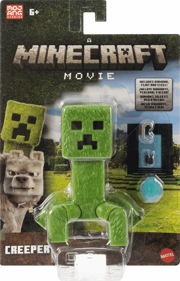 Minecraft Action Figure & Accessories Set, 4-Inch Creeper Posable Character Collectible Inspired by a Minecraft Movie - Image 2