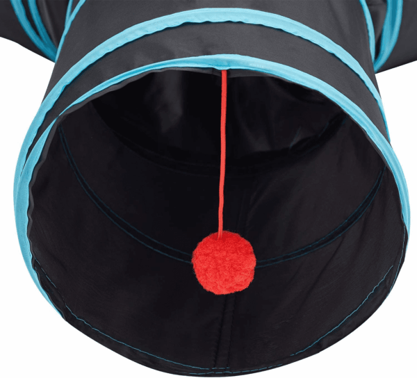 Pet Cat Tunnel Tube Cat Toys 3 Way Collapsible, Tunnels for Indoor Cats，Kitty Bored Peek Hole Toy Ball Cat, Puppy, Kitty, Kitten, Rabbit - Image 5