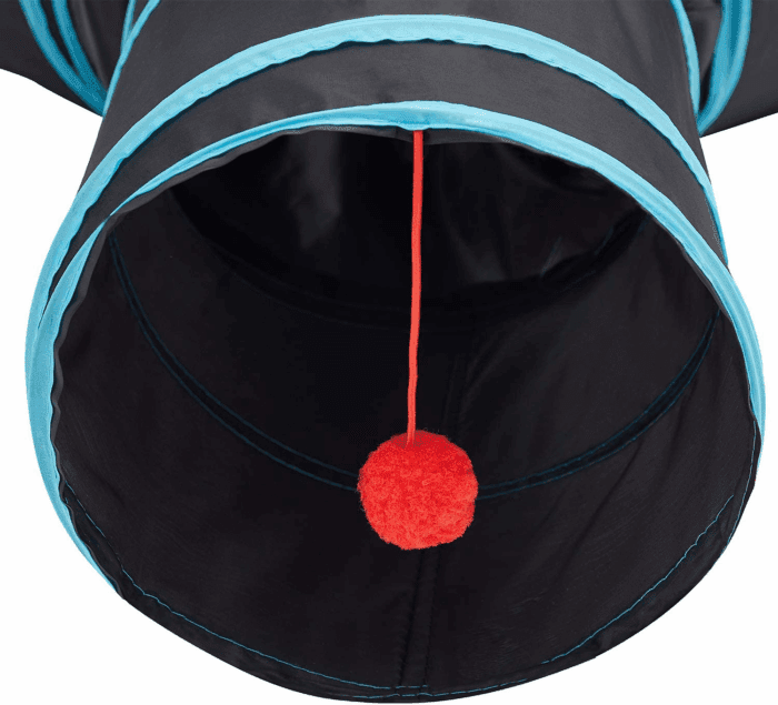 Pet Cat Tunnel Tube Cat Toys 3 Way Collapsible, Tunnels for Indoor Cats，Kitty Bored Peek Hole Toy Ball Cat, Puppy, Kitty, Kitten, Rabbit - Image 5