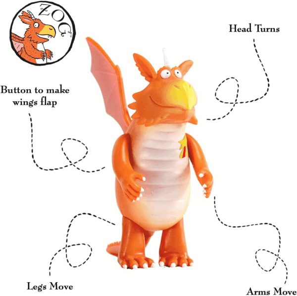 Talking Zog Collectable Action Figure | Articulated Character Play | Official Toys and Gifts from the Julia Donaldson Books, TV and Animation Movie Series - Image 2