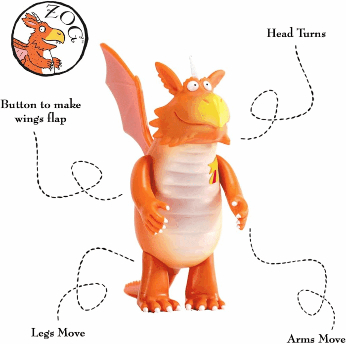 Talking Zog Collectable Action Figure | Articulated Character Play | Official Toys and Gifts from the Julia Donaldson Books, TV and Animation Movie Series - Image 2
