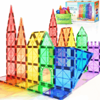 Magnetic Tiles Kids Toys STEM Magnet Toy for Toddler Magnetic Blocks Building Preschool Learning Sensory Montessori Toys for 3+ Year Old Boys and Girls, Safe Creativity Toddler Kids Toy 40PCS