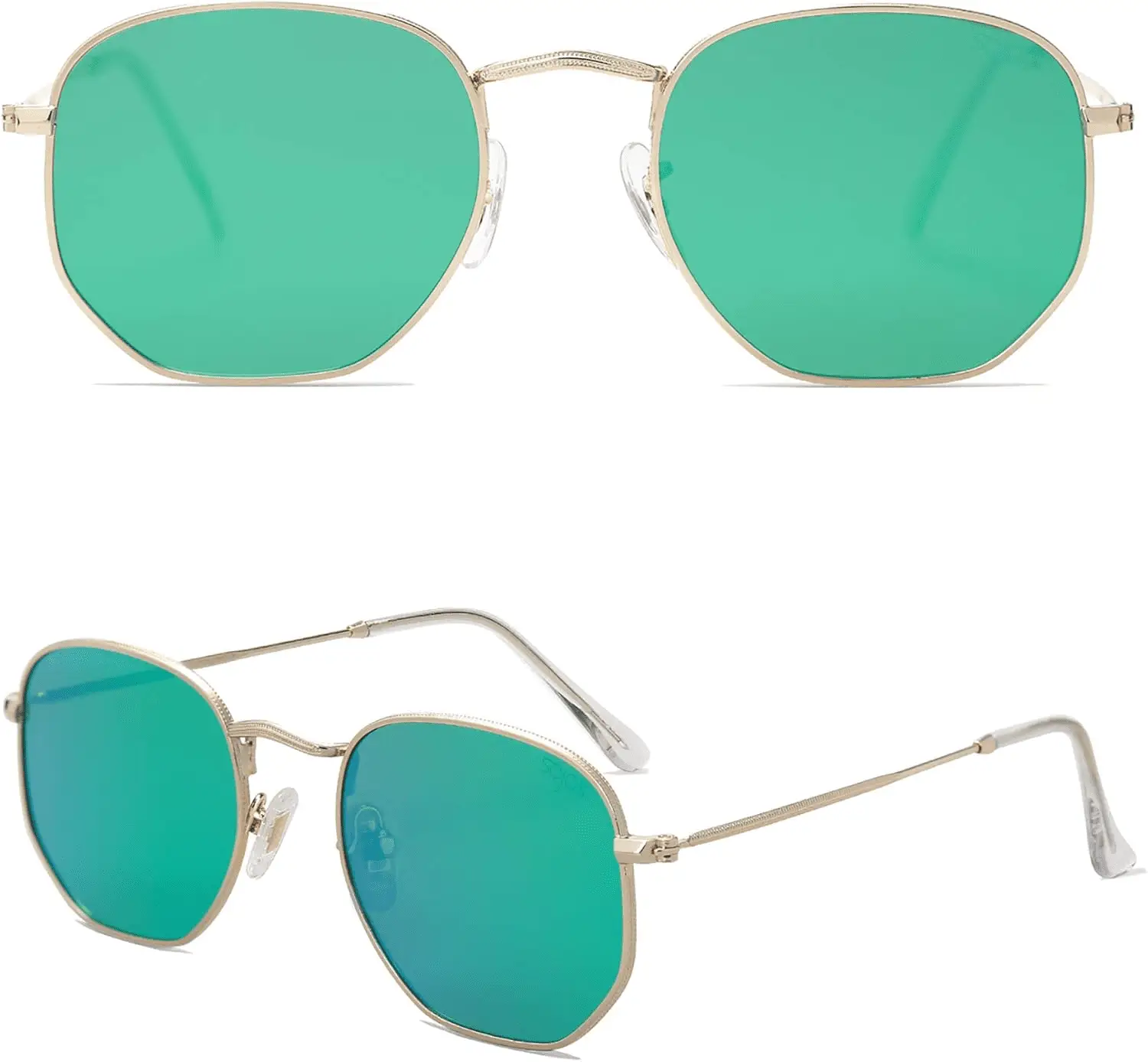 Square Polarized Sunglasses for Women Men Small Hexagonal Polygon Shades SJ1072 - Image 2