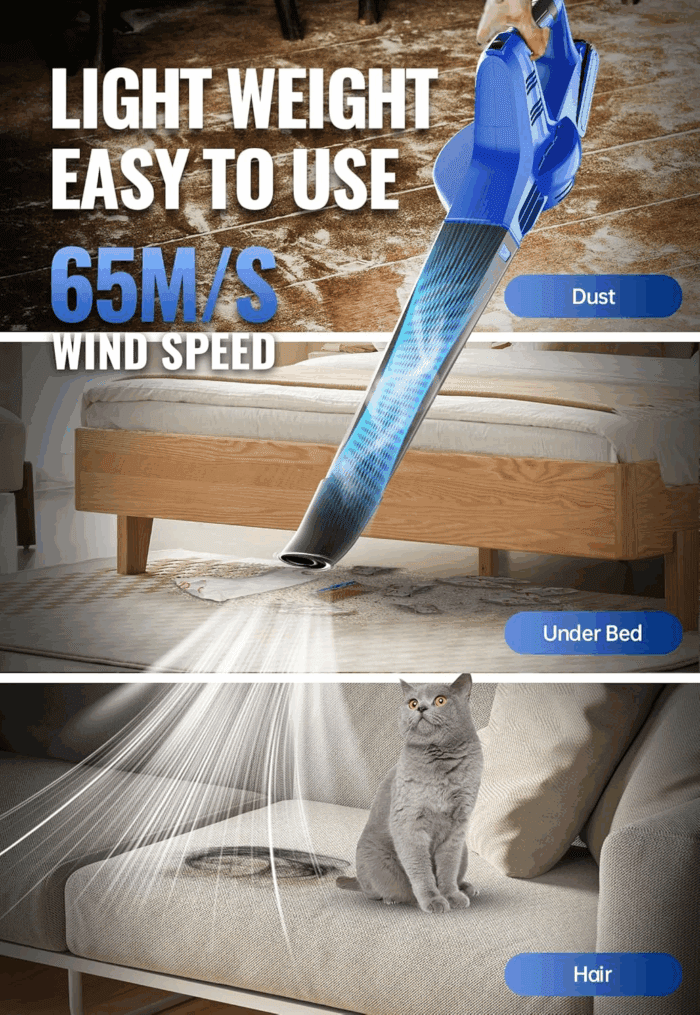 20V Weed Wacker, Leaf Blower, String Trimmer, Lightweight, Adjustable Telescopic Shaft, Easy to Use and Convert, 2 * 2Ah Battery & 1*Charger - Image 4
