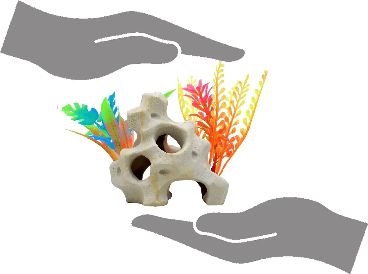 Holey Rock Aquarium Ornament, Multicolor - Image 8