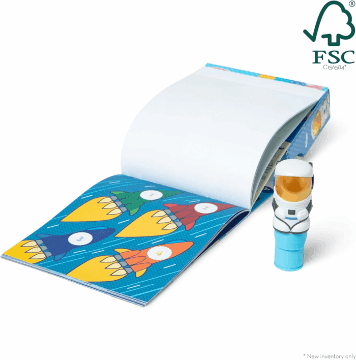 Sticker WOW!™ 24-Page Activity Pad and Sticker Stamper, 300 Stickers, Arts and Crafts Fidget Toy Collectible Character – Astronaut - FSC Certified - Image 6