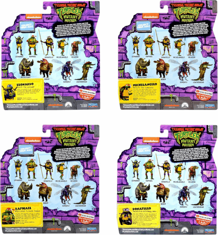 : Mutant Mayhem Basic Figure Turtle 4-Pack Bundle by - Image 4