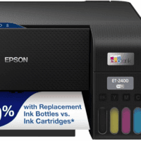 Ecotank ET-2400 Wireless Color All-In-One Cartridge-Free Supertank Printer with Scan and Copy – Easy, Everyday Home Printing, Black