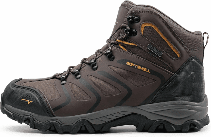 Men'S Ankle High Waterproof Hiking Boots Outdoor Lightweight Shoes Trekking Trails Armadillo - Image 2