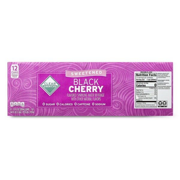 Black Cherry Sparkling Water, 12 Fl Oz, 12 Count - Image 7