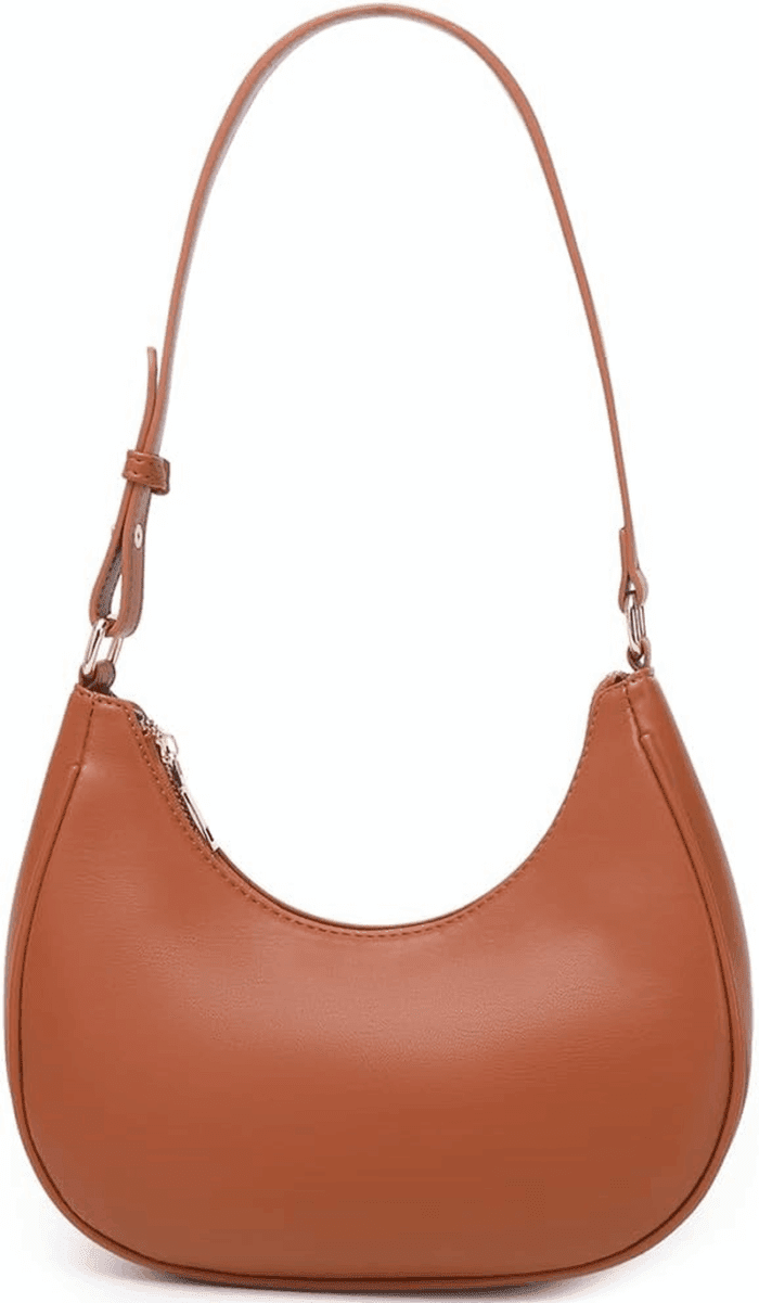 Crescent Shoulder Bags for Women Cute Hobo Tote Handbag under the Arm Purses Mini Clutch Purse with Zipper Closure