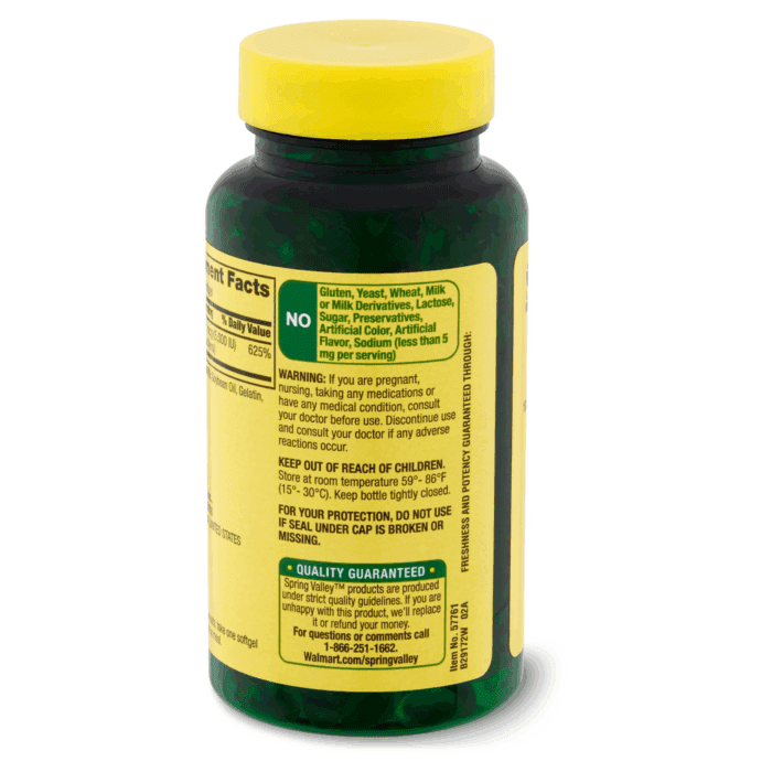 Vitamin D3 Softgels, 125 Mcg per Softgel, 5,000 IU, 250 Count - Image 2