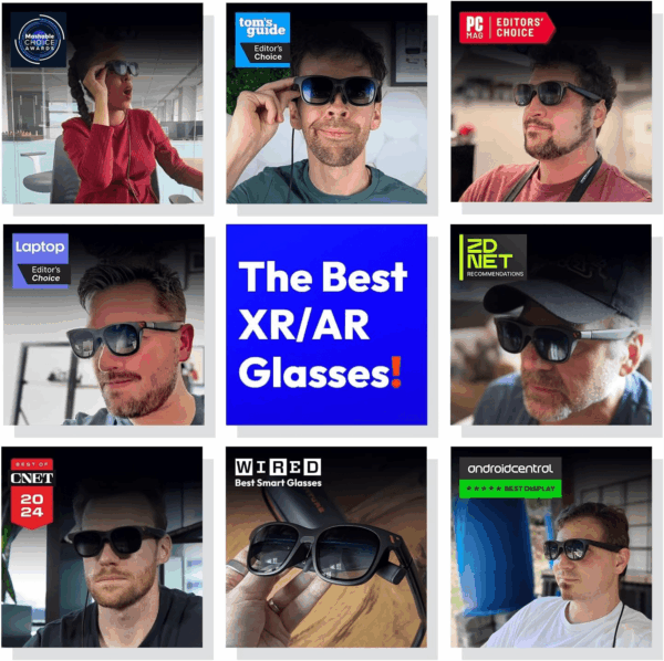 Pro XR/AR Glasses — 135" 120Hz 1000Nits Ultraclarity Display, Harman Audio, Myopia Adjustments, Electrochromic Film, Video Display Glasses for Iphone 16/15/Android/Mac/Pc/Steam Deck/Consoles - Image 2