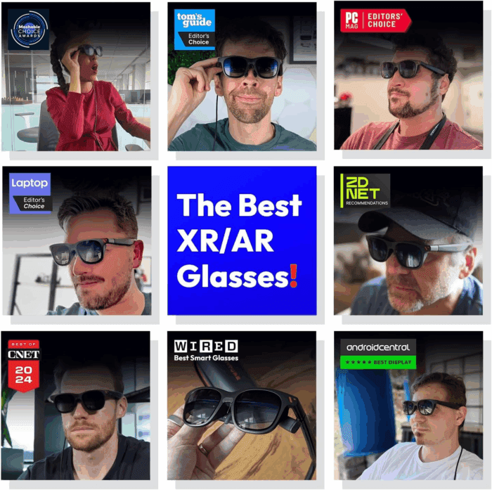 Pro XR/AR Glasses — 135" 120Hz 1000Nits Ultraclarity Display, Harman Audio, Myopia Adjustments, Electrochromic Film, Video Display Glasses for Iphone 16/15/Android/Mac/Pc/Steam Deck/Consoles - Image 2
