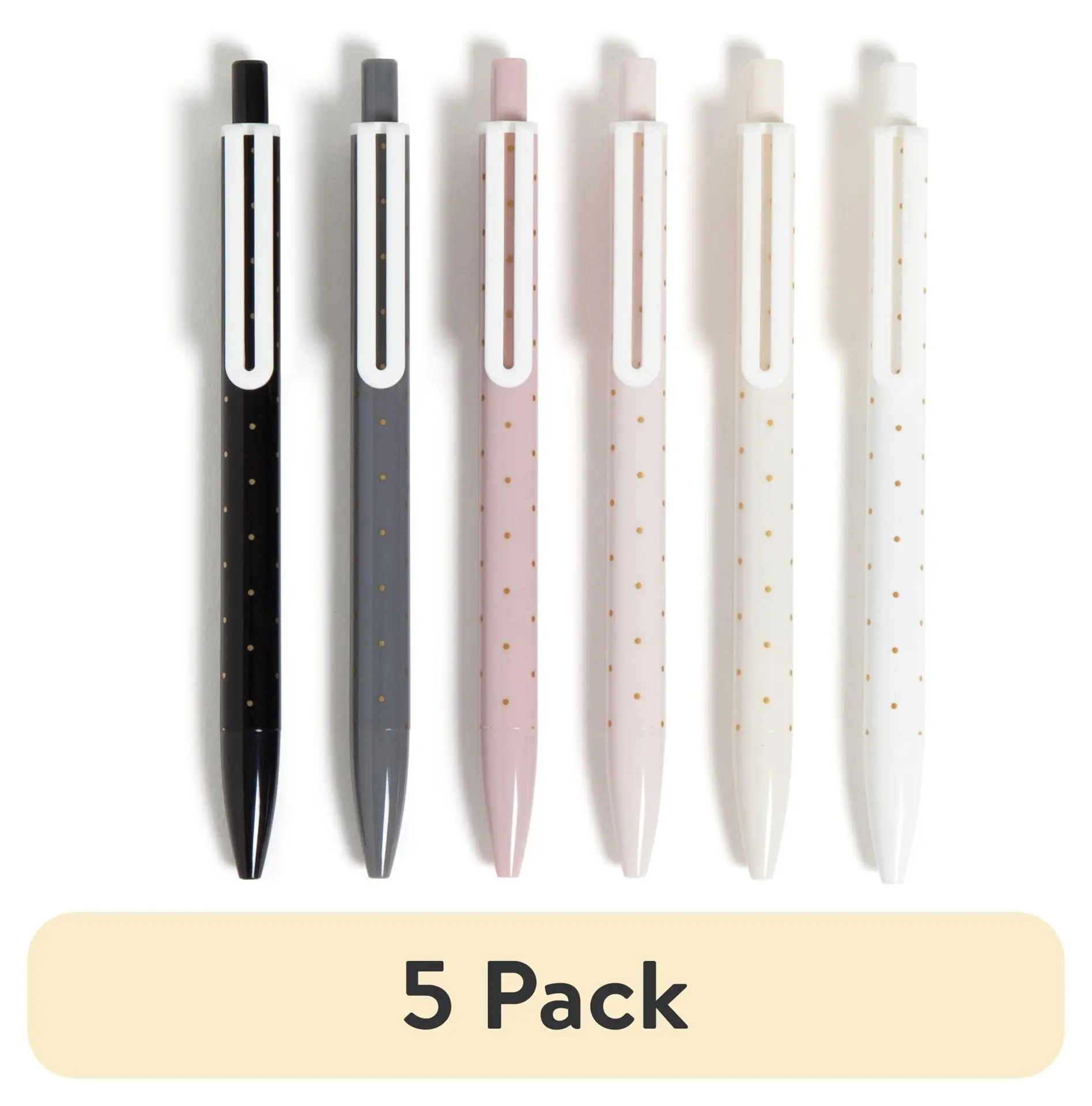 Laguna Ballpoint Pens, 6 Count, Foil Dots , Bold (1.0Mm) Point, Black Ink - Image 9