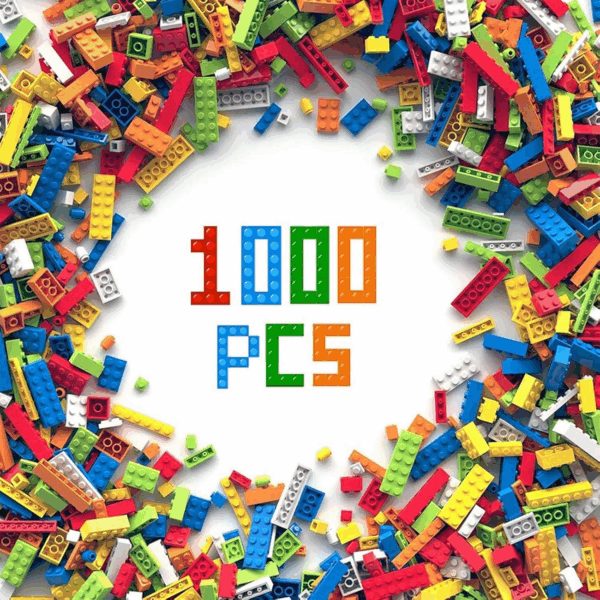 Building Blocks for Kids, Classic Construction Toy Set, Creative Compatible with Major Brands for Boys and Girls,1000 PCS