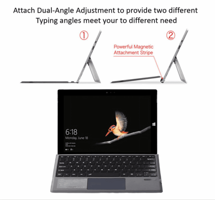 Keyboard Replacement Type Cover Trackpad Mouse for Microsoft Surface Pro 7+ 7 Pro 6 Pro 5 Pro 4 & 3 - Image 8
