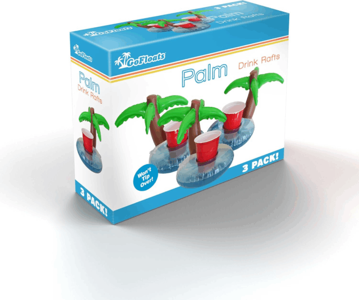 Inflatable Pool and Hot Tub Drink Holders (3 Pack) (Choose - Unicorn, Flamingo, Palm Tree and More) - Image 6