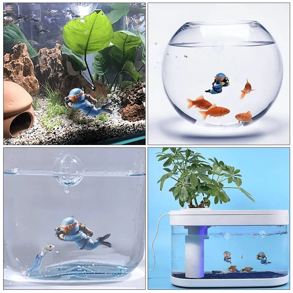 2-Pack Cute Fish Tank Decorations Floating Aquarium Accessories - Image 2
