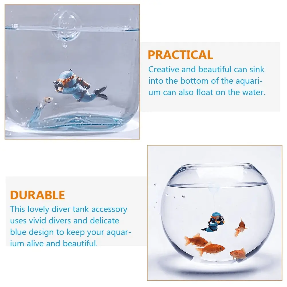 2-Pack Cute Fish Tank Decorations Floating Aquarium Accessories - Image 3