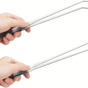 2PCS Long Aquarium Tweezers - 10.6" Straight and Curved Tweezers, Stainless Steel Reptile Feeding Tongs, Terrarium Aquascape Tools Feeder for Lizards, Bearded Dragon Snake Tank Accessories