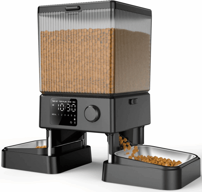 Automatic Cat Feeder for 2 Cats, 20 Cups/5L Automatic Cat Food Dispenser for Small Pets Indoor, Timed Cat Feeder for Dry Food