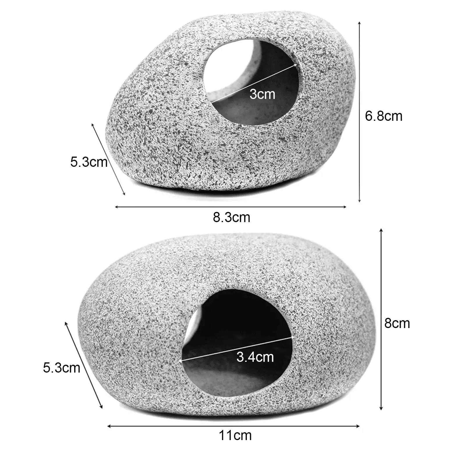 Stackable Aquarium Decoration Rock Caves, Fish Tank Accessories Cave Hideout, Hideaway for Shrimp Cichlid Cave Hiding Breeding Spawning, Betta Fish Hideout - Image 5
