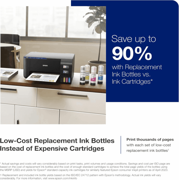 Ecotank ET-2400 Wireless Color All-In-One Cartridge-Free Supertank Printer with Scan and Copy – Easy, Everyday Home Printing, Black - Image 2