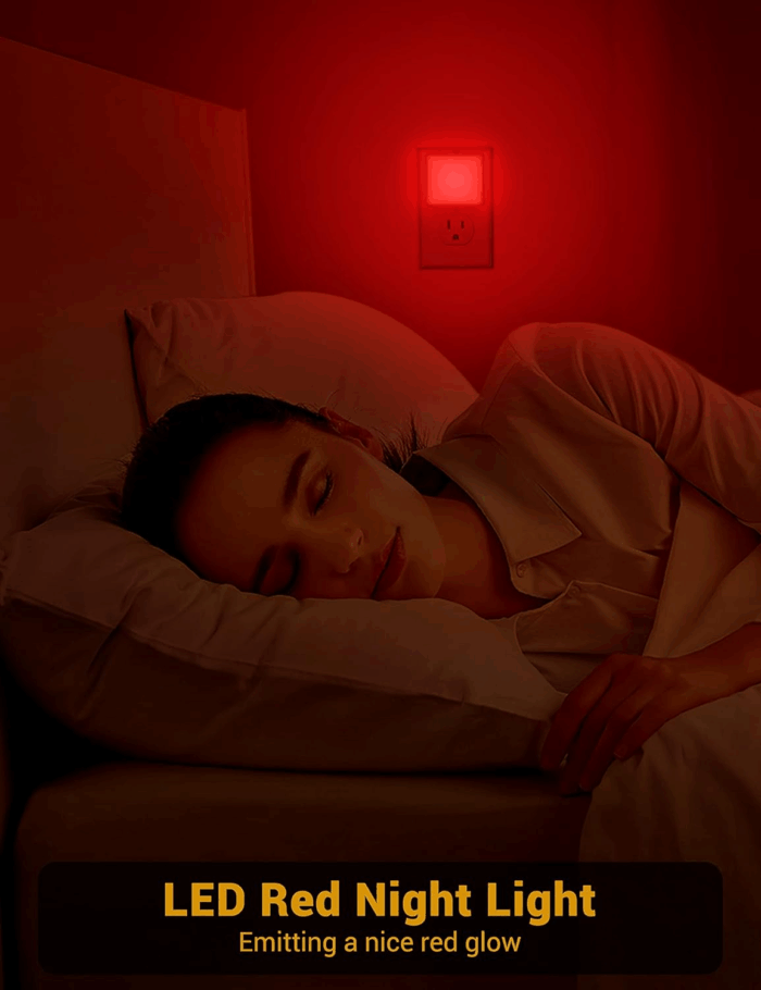 Red Night Light, Red Nightlight[2 Pack],0.3W LED Night Light with Auto Light Sensor,Night Lamp Plug into Wall for Bedroom,Corridor,Hallway,Non-Dimmable - Image 6