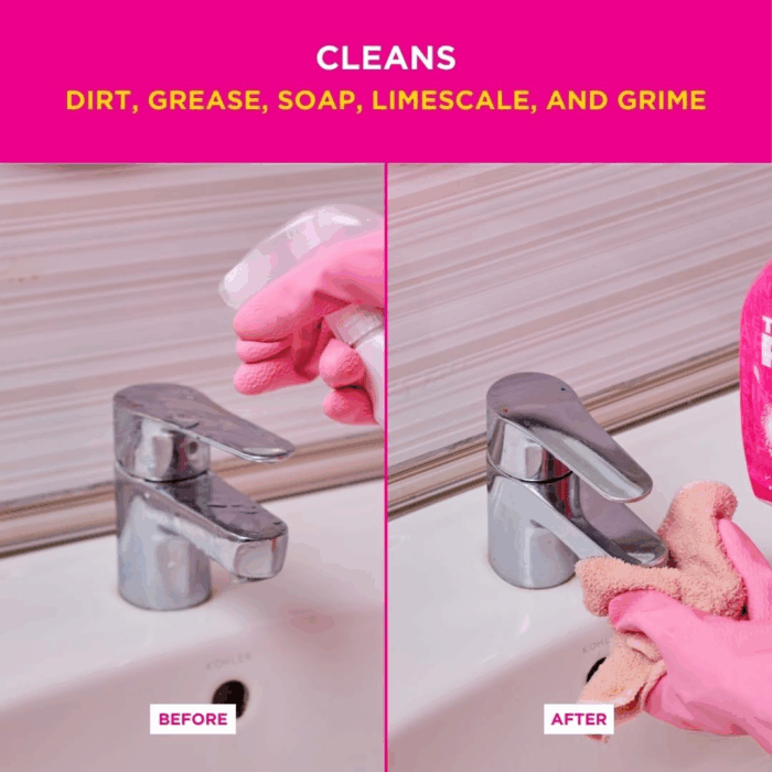 - the Pink Stuff - Miracle Bathroom Foam Cleaner 750Ml - Baths, Tiles, Soap Scum, Limescale, Streak Free - Image 8