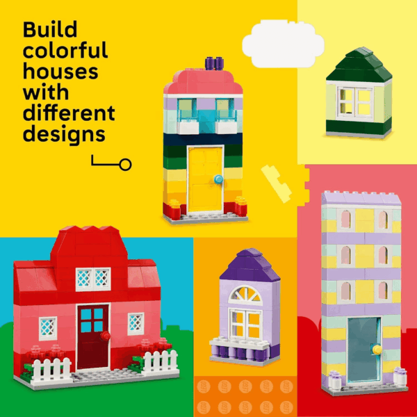 Classic Creative Houses Brick Building Set for Kids, Toy House Gift with Accessories and Doll Houses, Creative Toy for Young Builders, Boys and Girls Ages 4 and Up, 11035 - Image 3