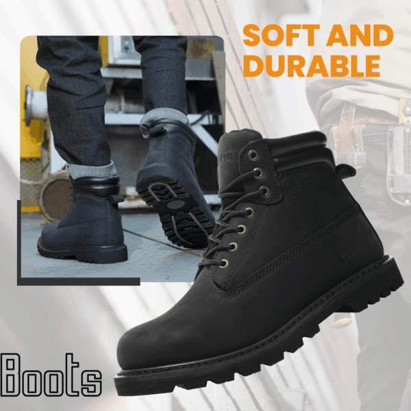 Work Boots for Men Waterproof Soft Toe Non Slip Comfortable Workboots - Image 6