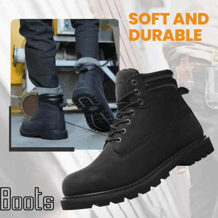 Work Boots for Men Waterproof Soft Toe Non Slip Comfortable Workboots - Image 6