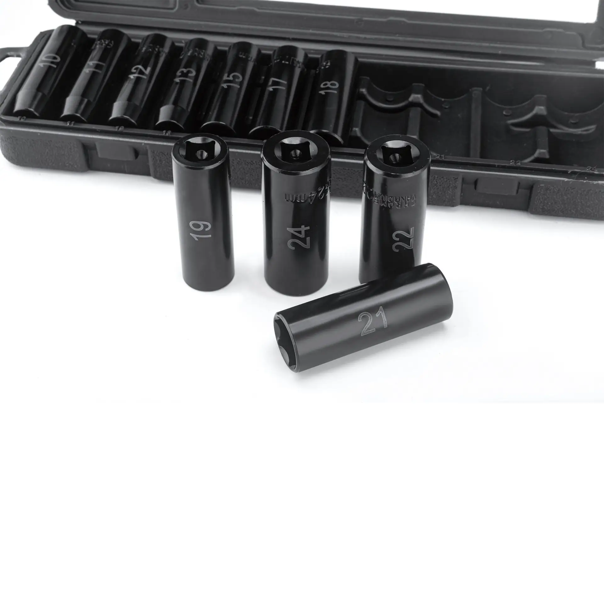 11-Piece 1/2" Drive Deep 6-Point Impact Metric Socket Set - Image 3