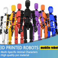 Titan13 Action Figure, Dummy Robot 13 Action Figure, 3D Printed Multi-Jointed Movable  Creative Gifts for Kids Adults with 3 Hand-Shapes, 4 Weapons(5Pcs) - Image 3