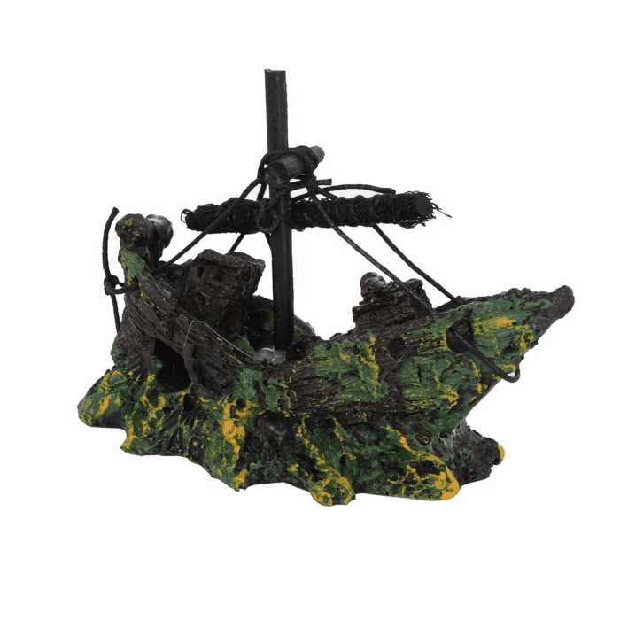 a Sunken Ship Decoration Aquarium Accessories Aquarium Fish Tank Landscape Pirate Ship Wreck Ship Decor Resin Boat Ornament - Image 9