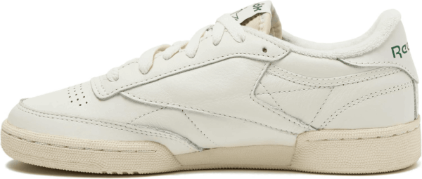 Club C 85 Vintage Tennis Sneakers, Casual White Womens Shoes, Chalk/Alabaster/Glen Green, 8 - Image 3