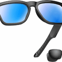 Oho Smart Glasses,Polarized Sunglasses with Bluetooth Speaker,Athletic/Outdoor UV Protection and Voice Control,Unisex(Mirror Blue Lens)