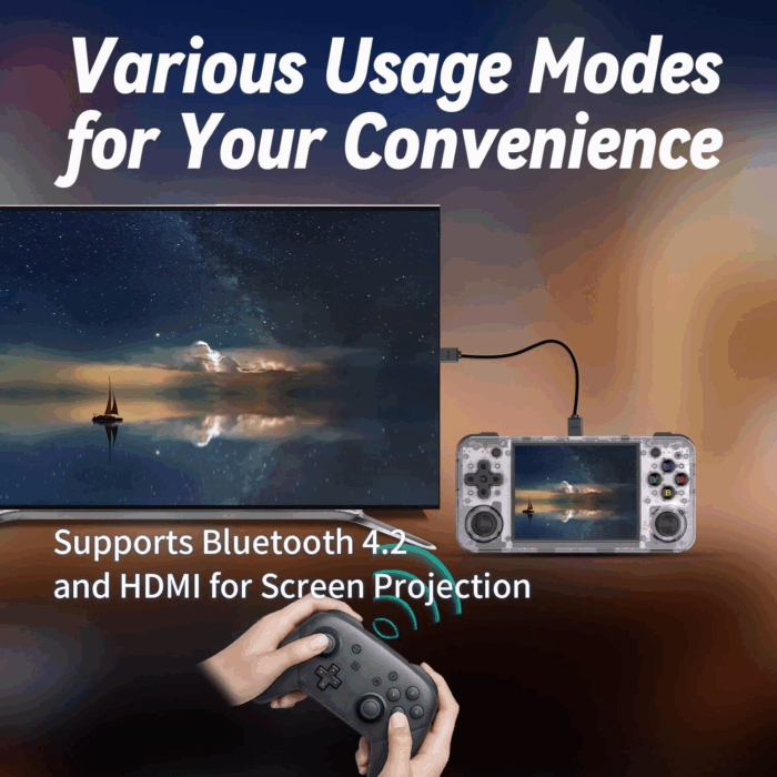 Handheld Game Console, 8 Hours of Battery Life, Large Power, High-Precision Twin Joyssticks, 5528 Games, Support HDMI TV Output 5G Wifi Bluetooth 4.2(Transparent Purple) - Image 5