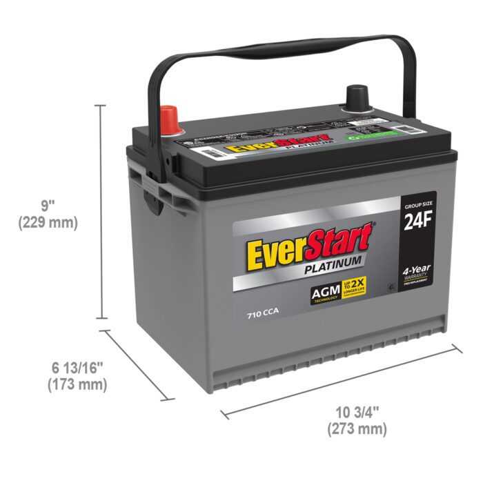 Platinum AGM Automotive Battery, Group Size 24F 12 Volt, 710 CCA - Image 7