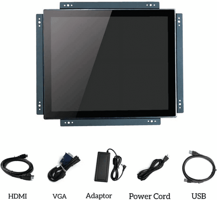 17 Inch Open Frame Design Touch Screen Monitor Display with VESA & Rear Mounting Bracket for Kiosk Industrial Automation POS Retail Self-Service - Image 3