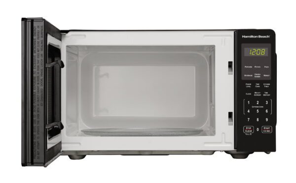 0.9 Cu Ft Countertop Microwave Oven, 900 Watts, Black Stainless Steel, New - Image 8