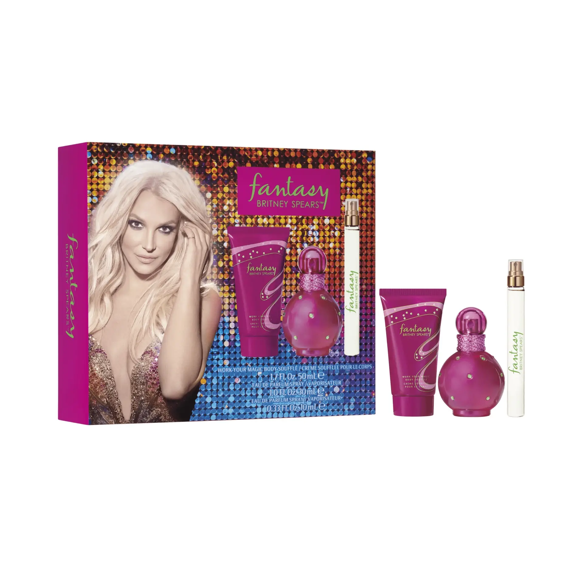 Fantasy 3 Piece Fragrance Gift Set for Women, Eau De Parfum, 1.0 Fl Oz