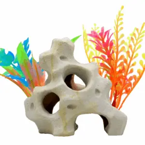 Holey Rock Aquarium Ornament, Multicolor