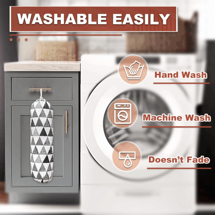 Plastic Bag Holder,Wall Mount Plastic Bag Organizer,Washable Large Grocery Bag Storage Dispenser,Shopping Bags Carrier ​For Home Kitchen Travelling,Free Adjustment with Drawstring,Gray Triangle, 22X9" - Image 5