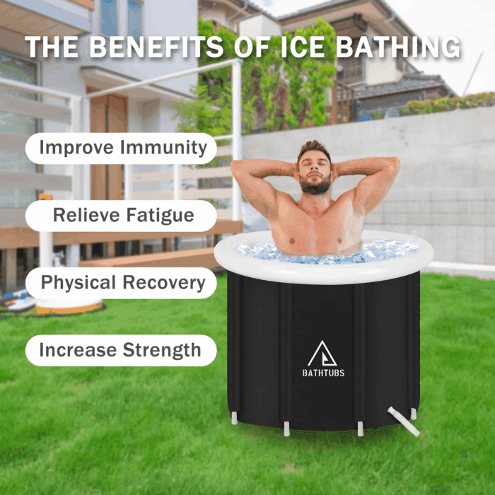 , Black PVC 32" Diameter, Inflatable Bathtub - Image 5