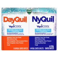 Dayquil and Nyquil Severe Cold and Flu Caplets, Cold Medicine for Adults, Vapocool, 24 Count - Image 6